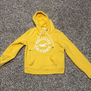 Yellow crop hoodie